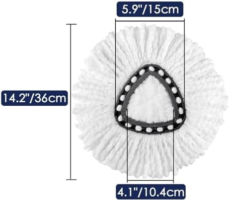 High-Quality Spin Mop Head - EasyWring Mop Refills Compatible with Triangle Spin Mop