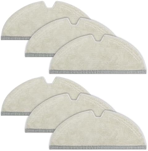 VIEWALL Reusable Microfiber Mop Cloth for Robot Vacuums - 6-Pack