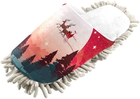 Chic Sleigh Elks Mop Slippers