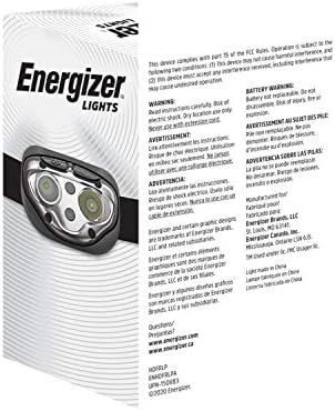 Energizer Rechargeable LED Headlamp Pro400 IPX4 Waterproof camping light