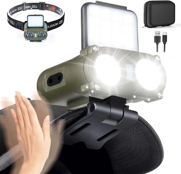 Instant Spotlight on Safety - Rechargeable Adjustable Waterproof LED Hard Hat Light