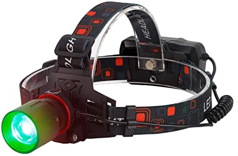 1000 LUMENS GREEN HEADLAMP WATERPROOF rechargeable