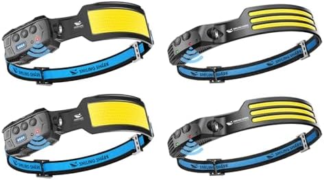Smiling Shark 4-Piece LED Headlamp Bundle