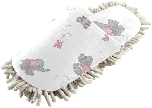 Kigai Microfiber Slippers - Great for Mopping with Elephant Design