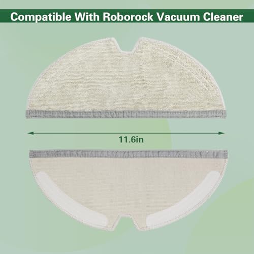 VIEWALL Reusable Microfiber Mop Cloth for Robot Vacuums - 6-Pack