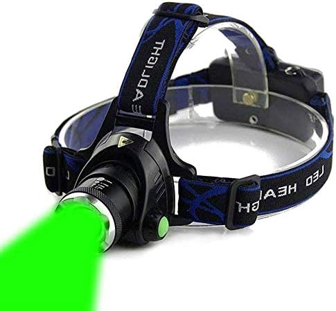 Green Light 3 Mode Zoomable Adjustable Headlamp