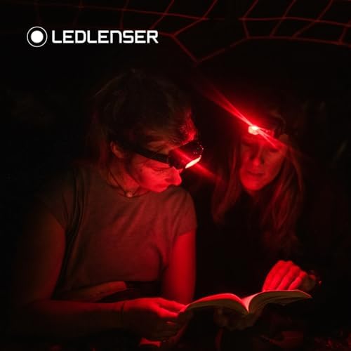 Red Sub Light Recharged LED Headlamp for Trail Use Small Waterproof