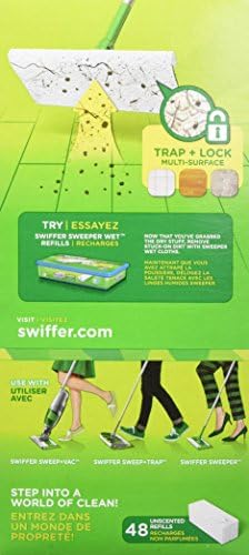 Swiffer Sweeper Dry Sweeper 48-Piece Refill Multi-Surface Durable Dust Mops