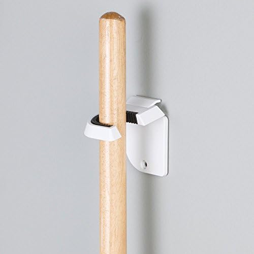InterDesign BroomMop Holder White Set Of 2