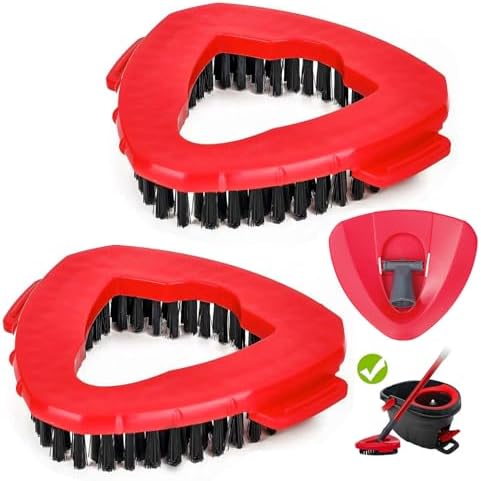 2-Piece Spin Scrub Brush for Efficient Floor Cleaning