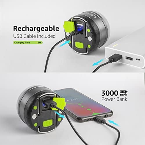Lighting EVER LE LED Camping Lantern with 5 Modes and Power Bank