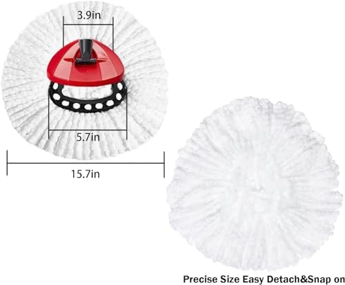 FOOKCIAN 4 Pack Microfiber Mop Refill Heads