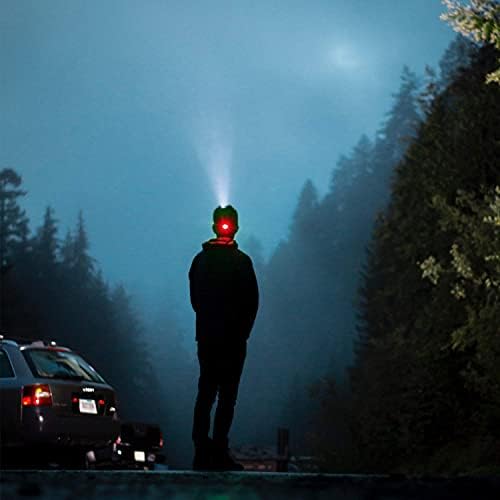 EverBrite Headlamp-300 Lumens 7 Lighting Modes RedGreenWhite Mini Aluminum Tail Light