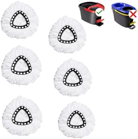 High-Quality Spin Mop Head - EasyWring Mop Refills Compatible with Triangle Spin Mop
