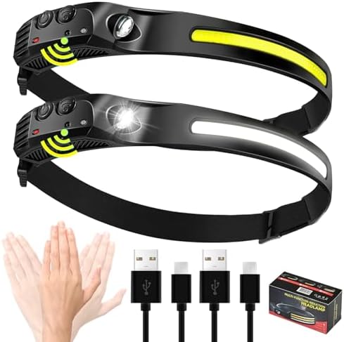 Rechargeable Forehead Headlamp 2000mAh with 230 Wide Beam