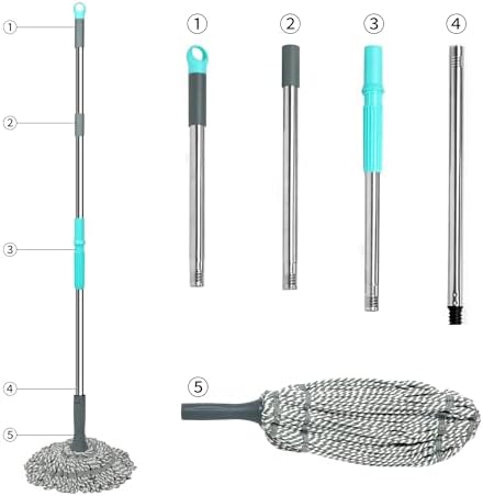Self-Wringing Twist Mop with 525 Inch Handle