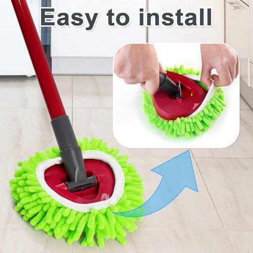DLAIMI 3 Pack Spin Mop Refill Heads for RinseClean 2 Tank System