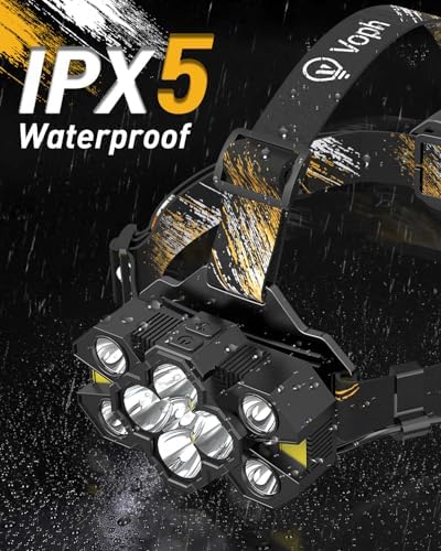 Voph Rechargeable Headlamp 25000 Lumens 12 Modes Motion Sensor Headlamp Fix