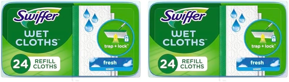 Swiffer Sweeper Wet Mopping Cloths Open-Window Fresh 24-Count Pack