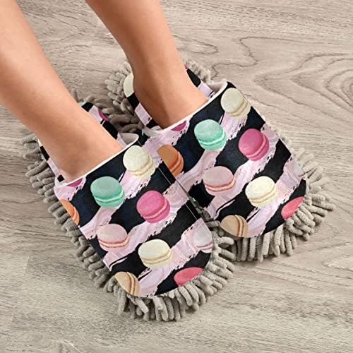 Durable Soft Macaroons Mop Slippers for Easy Floor Cleaning