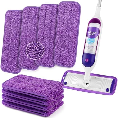 HOMEXCEL Reusable Microfiber Mop Pads 8 Pack