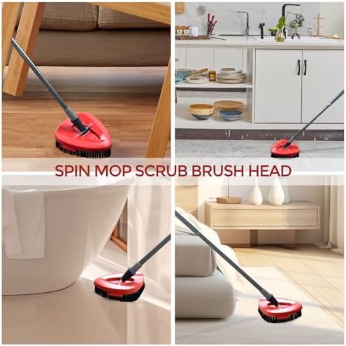 Koolstuffs 2 Pcs Spin Mop Scrub Brush Head