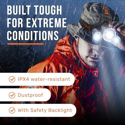 Perfect LED Head Flashlight for Camping Hunting Work