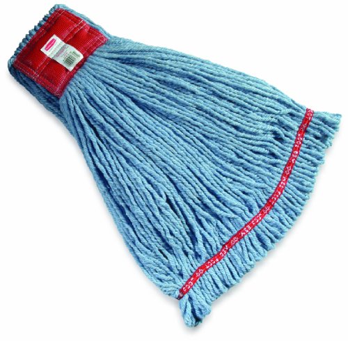 Perfect Heavy Duty Wet Mop Head Blue Red Loop-Free Looped Ends