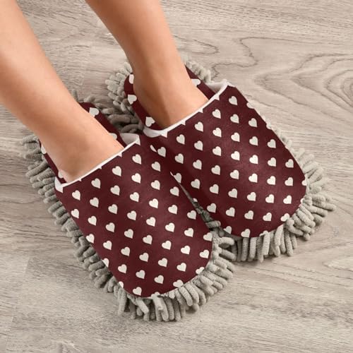 Comfy Microfiber Slippers Heart Love Drying