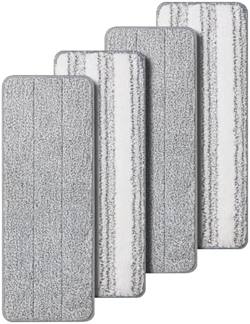Oshang Flat Mop Head Refill 4-Pack White Grey