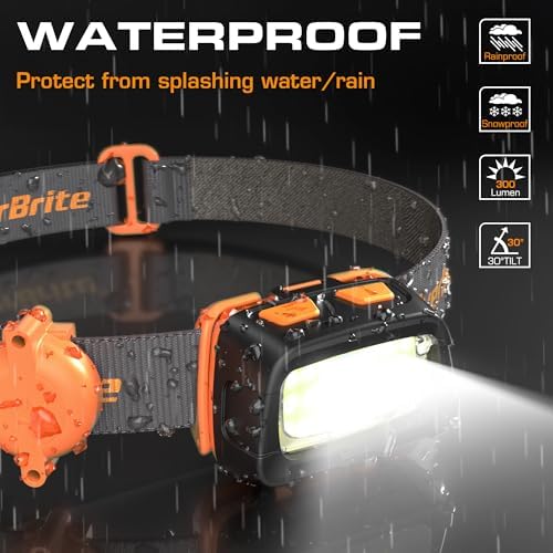 EverBrite 300 Lumen Headlamp - RedGreenWhite Modes for Hiking Camping Trail Running