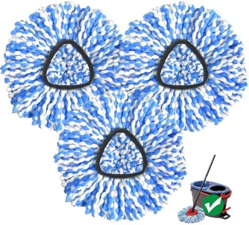 Replacement Mop Heads Set - Rinseclean 2-Tank System Microfiber Machine Washable
