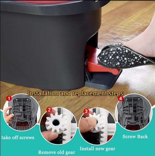 YWSHF Spin Mop Bucket Gear 6 Pack Replacement