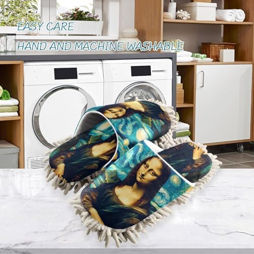 Zhirexin Starry Night Oil Girl Kitchen Cleaning Slippers