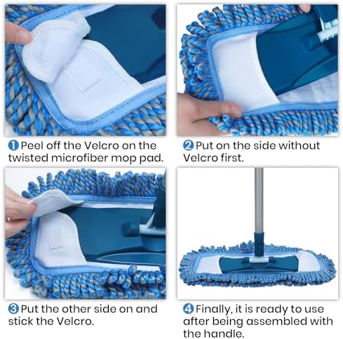 TrueYee Dust Mop for Hardwood Floors - 57 Handle