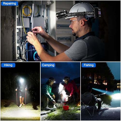 Cinlinso 990000 Lumens 90 Adjustable Headlamp