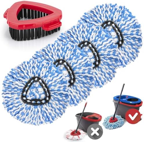 Ucoolbe Replaceable Spin Mop Heads 4 Pack
