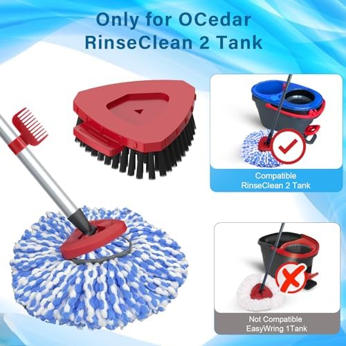 2 Pack Replaceable Spin Mop Heads for O Cedar RinseClean 2 Tank