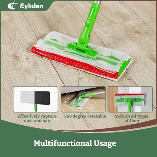 Eyliden Floor Mop Kit with 24 Refills