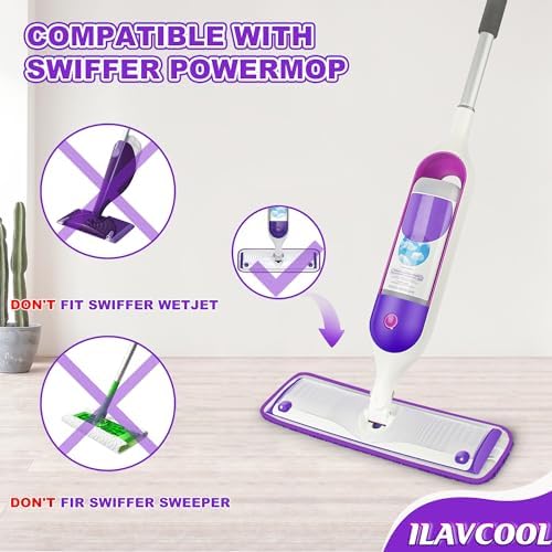 4 Pack Reusable Mop Pads for Swiffer PowerMop