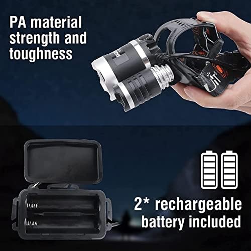 BORUIT RJ-3000 Ultra Bright LED Headlamp 5000 Lumens