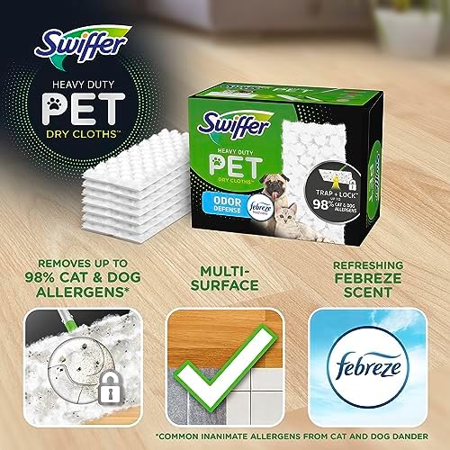 Swiffer Sweeper Pet Deep Clean with 32 Count for Your Floors