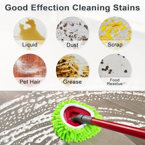 DLAIMI 3 Pack Spin Mop Refill Heads for RinseClean 2 Tank System