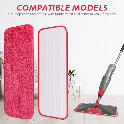 Replacement Microfiber Mop Pads for Rubbermaid Reveal Spray Mop - 12-Pack