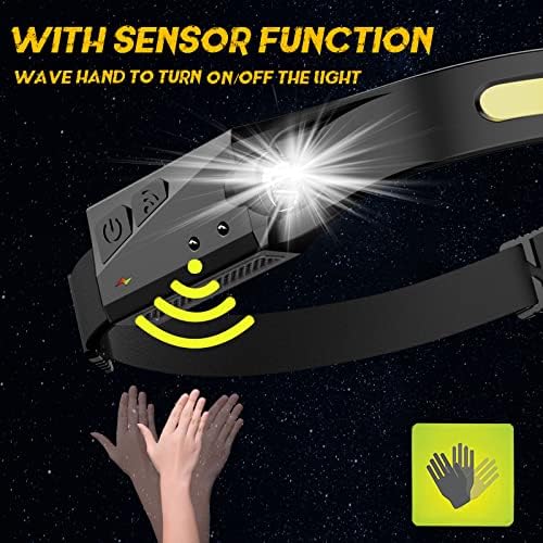 2-Piece Rechargeable LED Headlamp with 230 Wide Beam