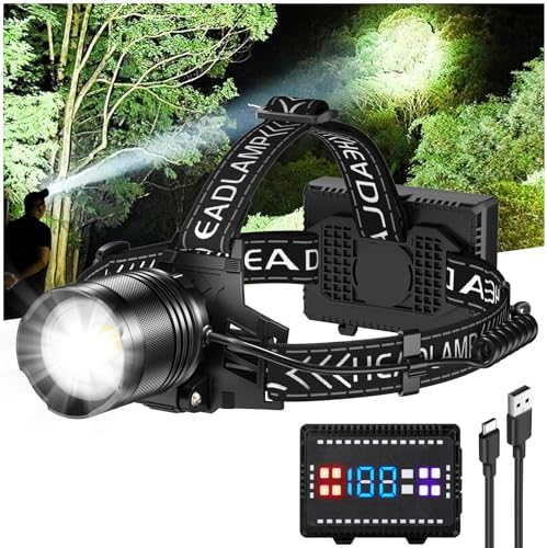 Cinlinso 990000 Lumens 90 Adjustable Headlamp