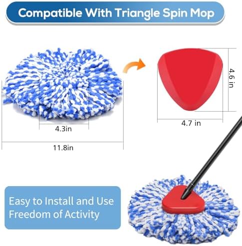 RinseClean Spin Mop Replacement Head 4-Pack