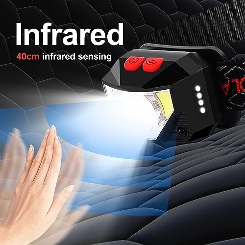Rechargeable LED Headlamp 2-Pack Outdoor Headlights