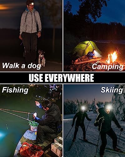 8 LED Rechargeable Headlamp Waterproof 500m illumination