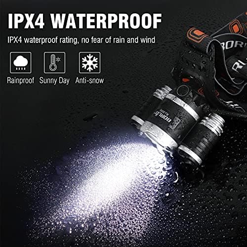 BORUIT RJ-3000 Ultra Bright LED Headlamp 5000 Lumens
